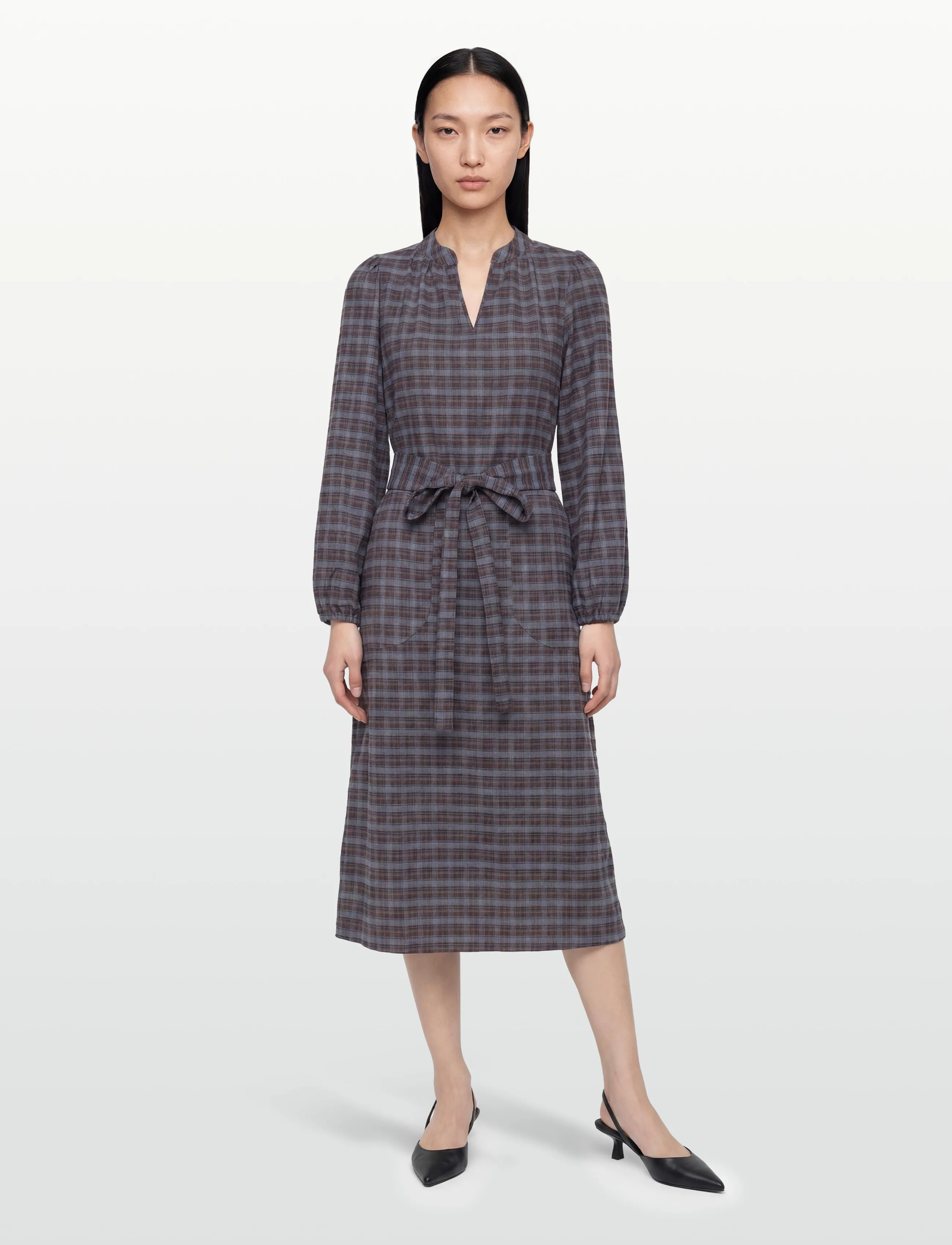 Lollys Laundry ParisLL Midi Dress LS - Midiklänningar - MAUVE / multi