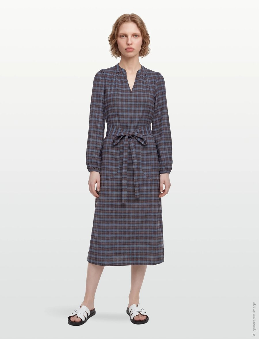 Lollys Laundry - ParisLL Midi Dress LS - midi-jurken - mauve - 0