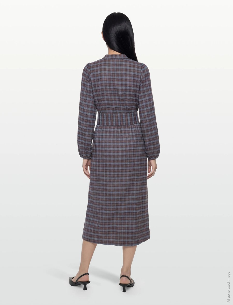 Lollys Laundry - ParisLL Midi Dress LS - midikleidid - mauve - 4