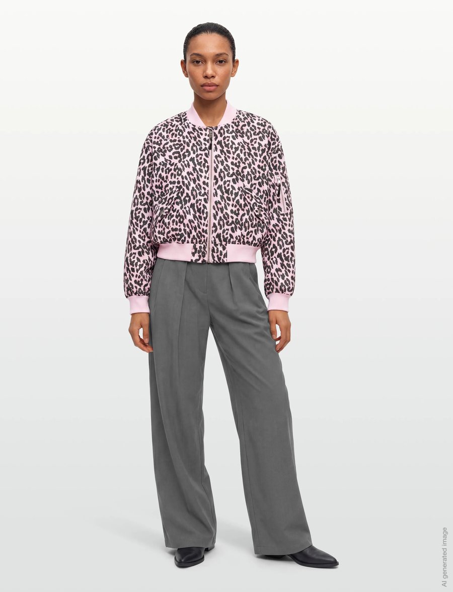 Lollys Laundry - LiwLL Bomber Jacket LS OS - leichte jacken - leopard print - 0