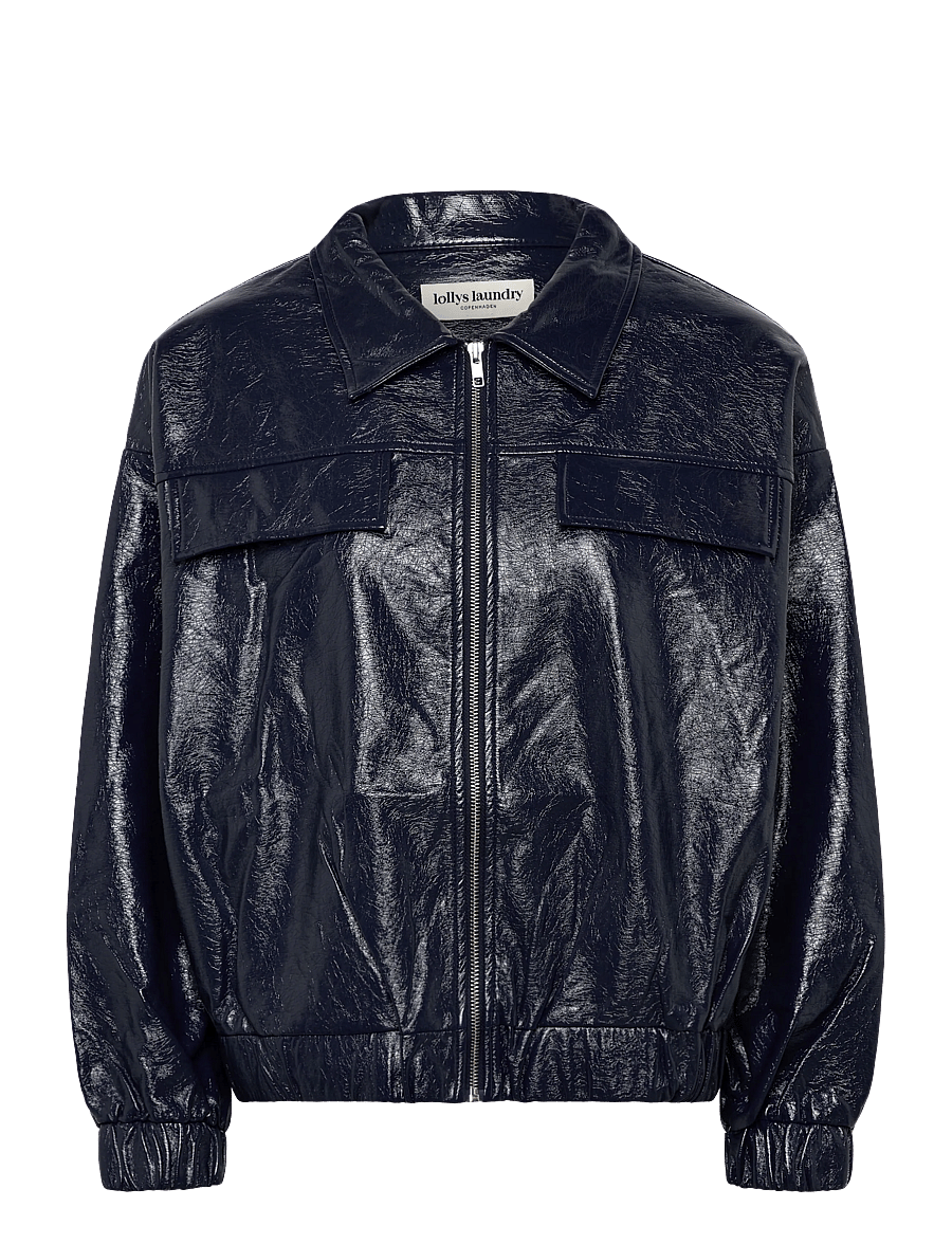 Lollys Laundry - Ven Short Jacket LS - forårsjakker - dark blue - 0