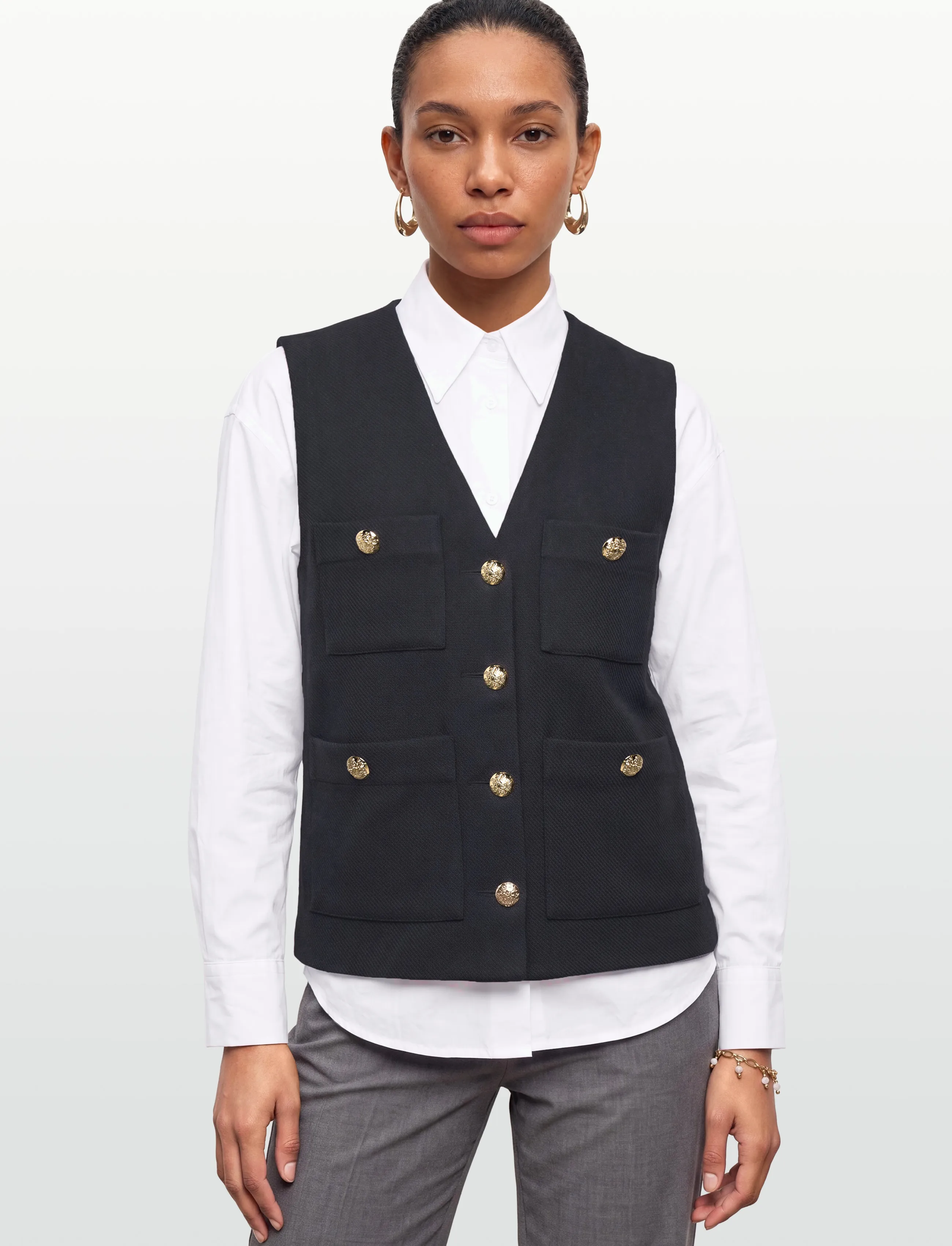Lollys Laundry - Edel Vest SS - denim-westen - dark navy - 3