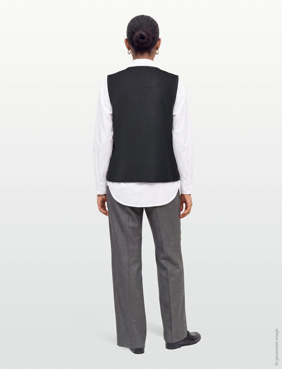 Lollys Laundry - Edel Vest SS - denim-westen - dark navy - 4