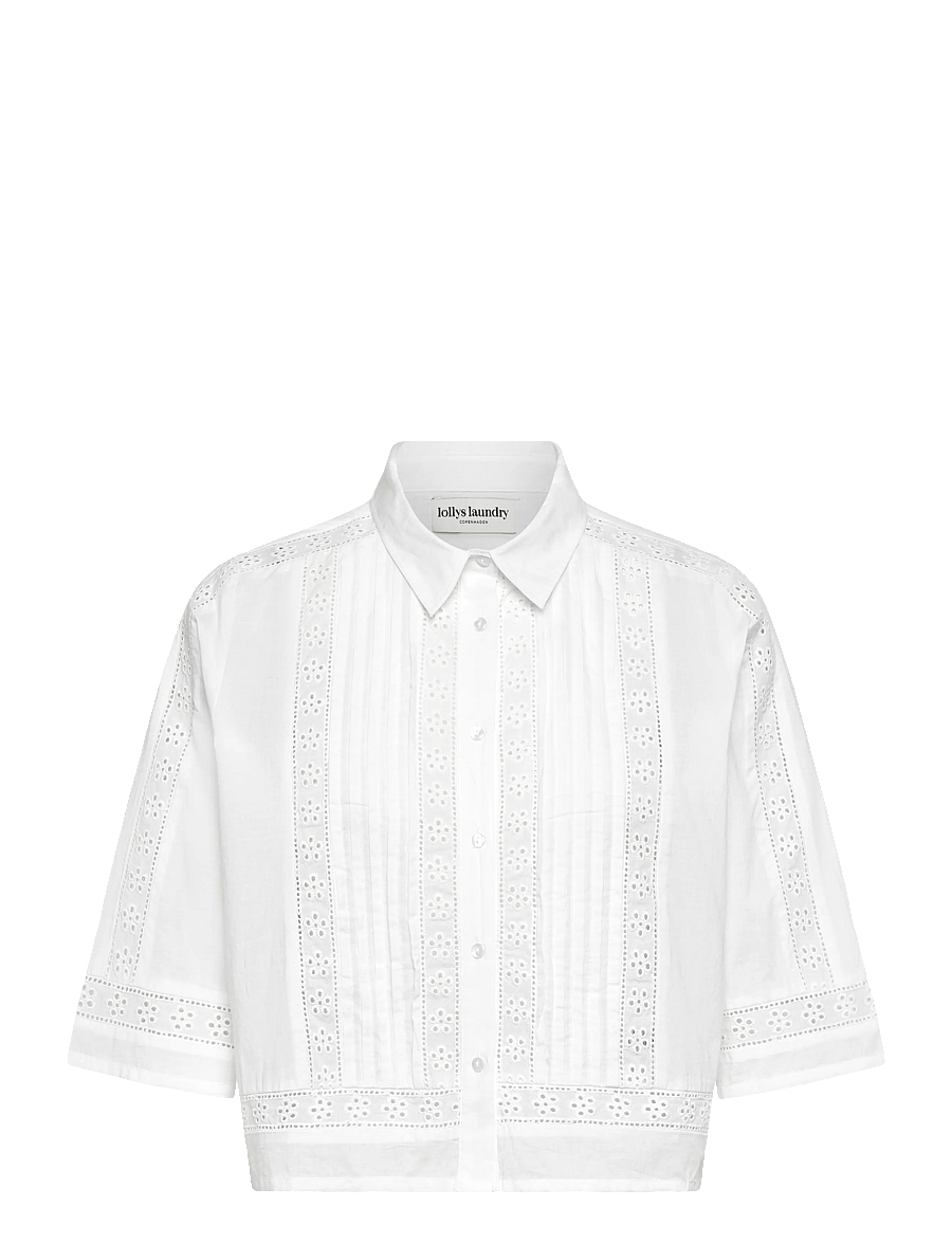 Lollys Laundry - AmoraLL Shirt 3/4 - kurzärmlige hemden - creme - 1