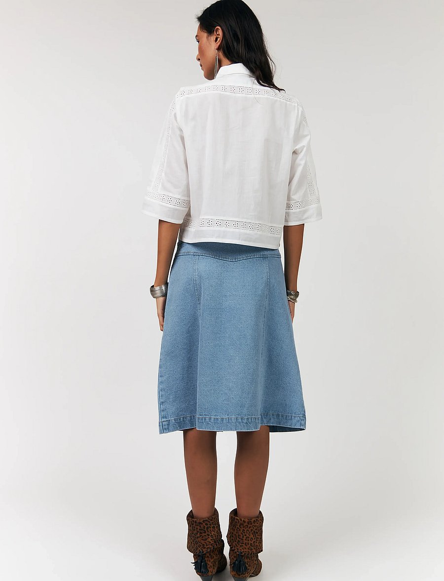 Lollys Laundry - AmoraLL Shirt 3/4 - kurzärmlige hemden - creme - 3