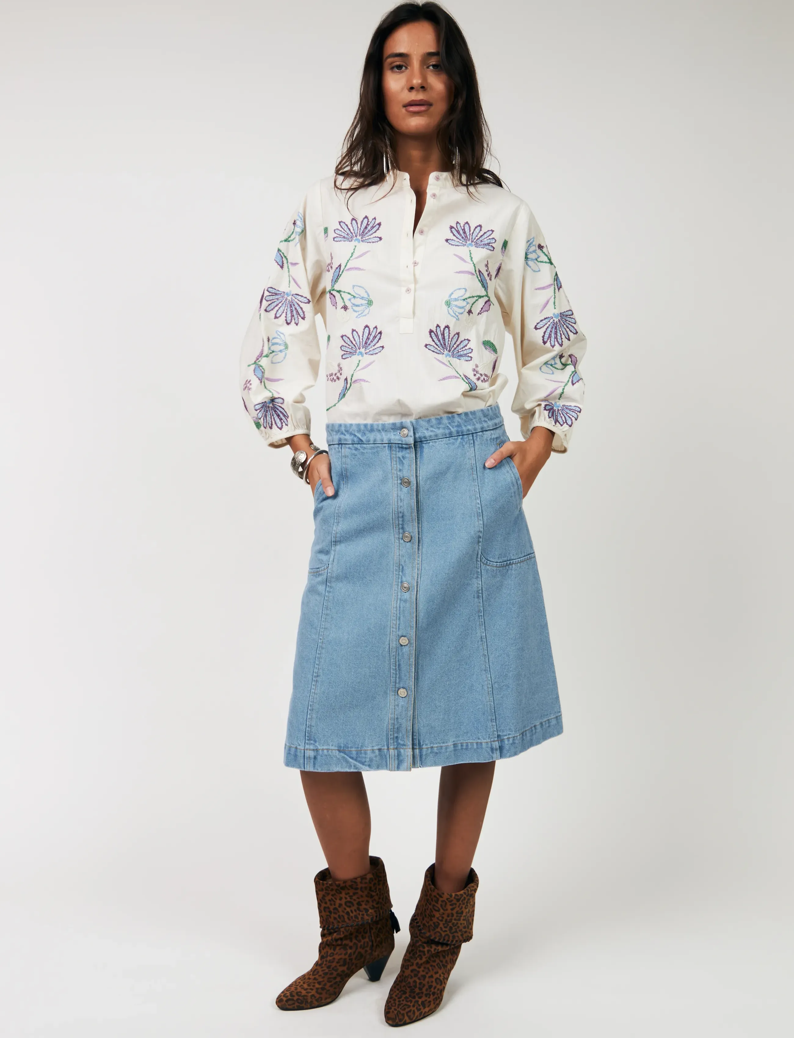 Lollys Laundry Faithll Blouse 3/4, M, Cream, Bluser > Langærmede, Dame