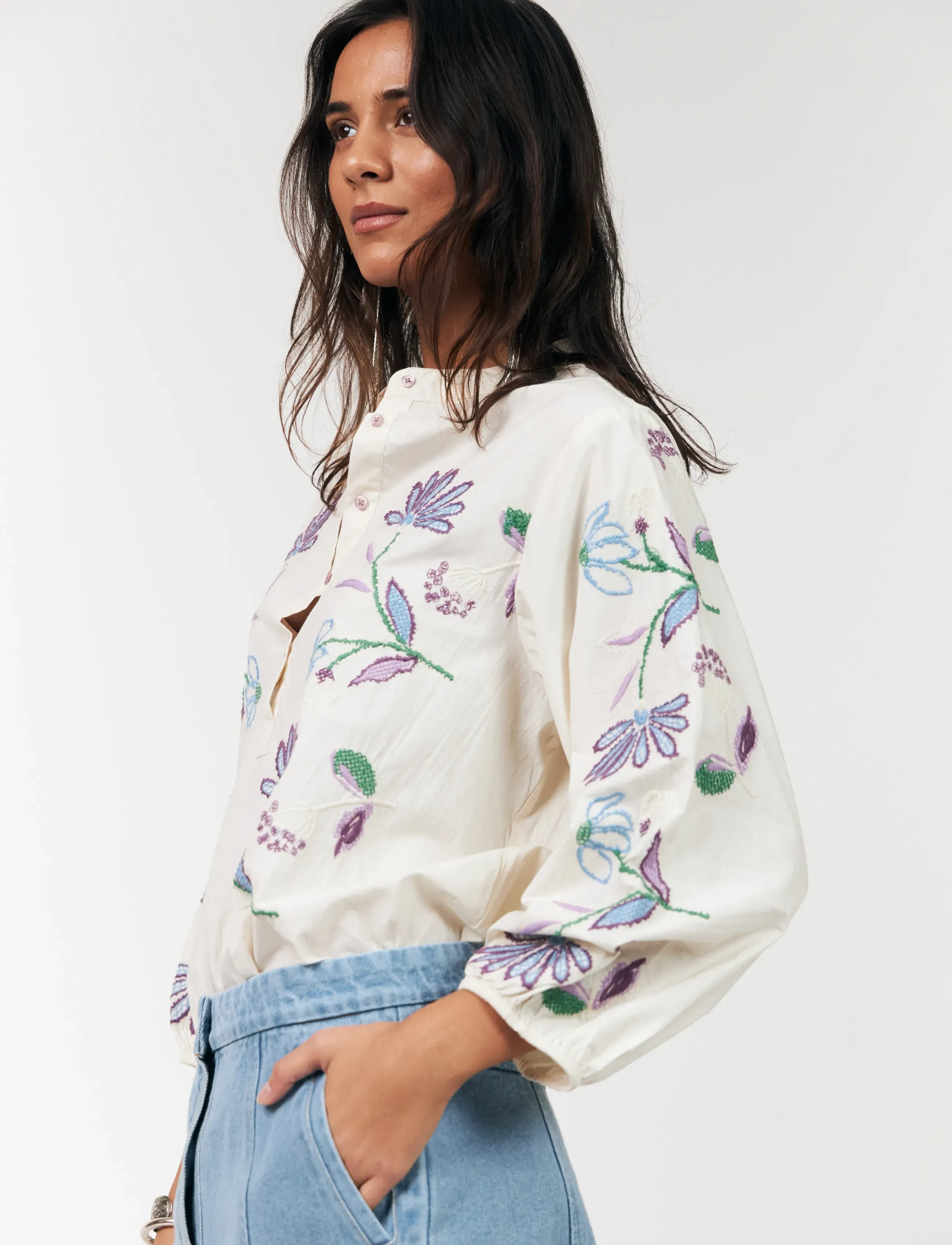 Lollys Laundry - FaithLL Blouse 3/4 - langärmlige blusen - creme - 4