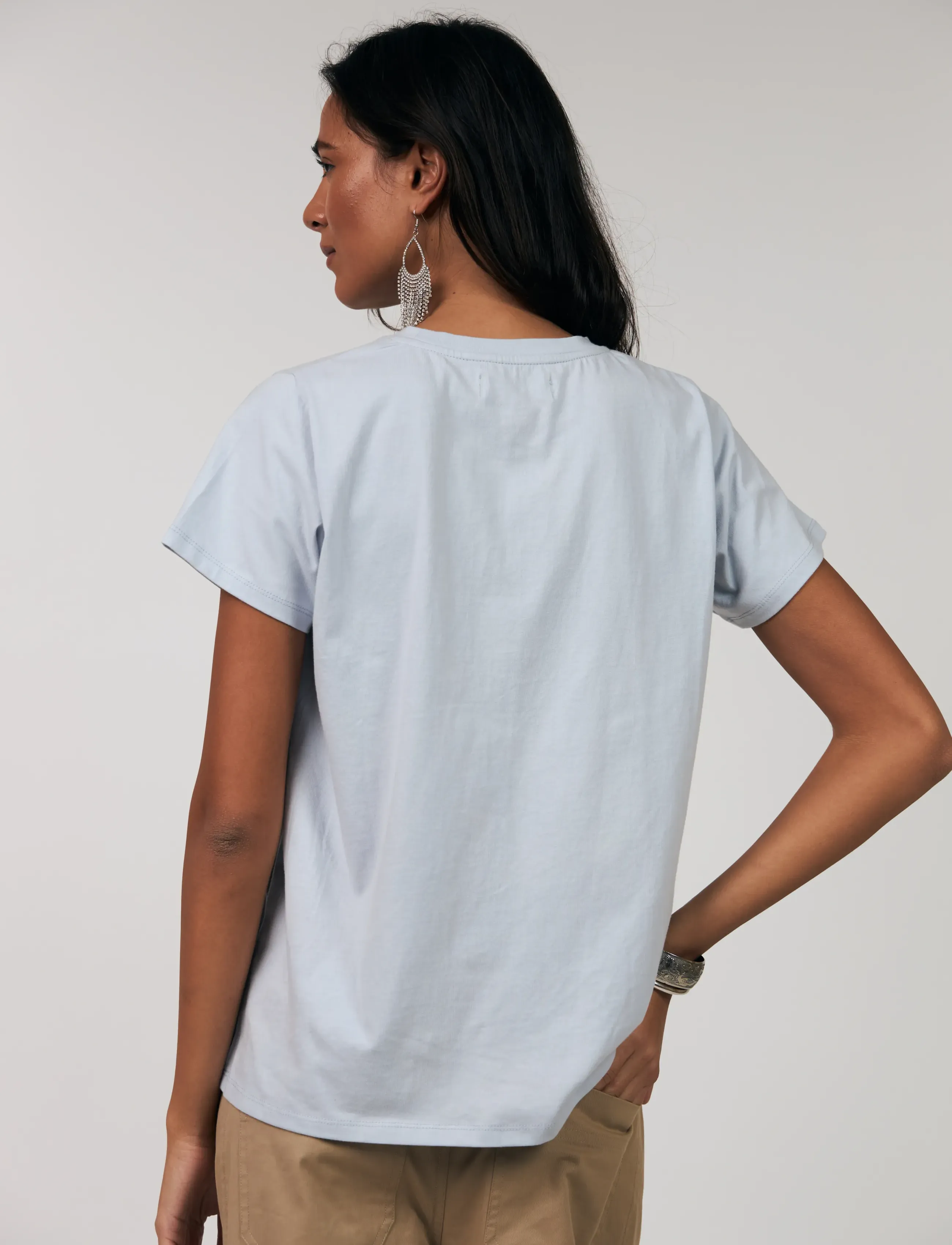 Lollys Laundry - RomaLL Peacock Tee SS - t-shirts - light blue - 3