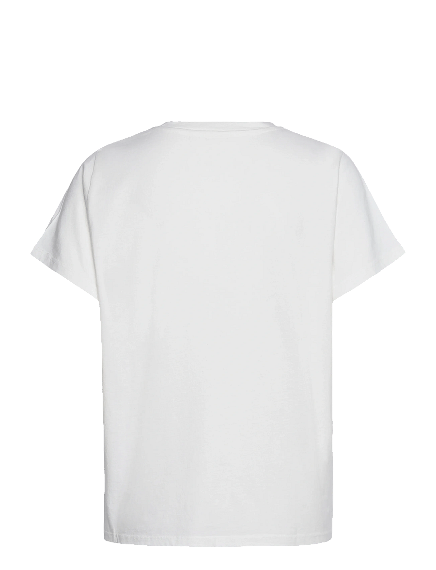 Lollys Laundry - RomaLL Peacock Tee SS - t-shirts - white - 2