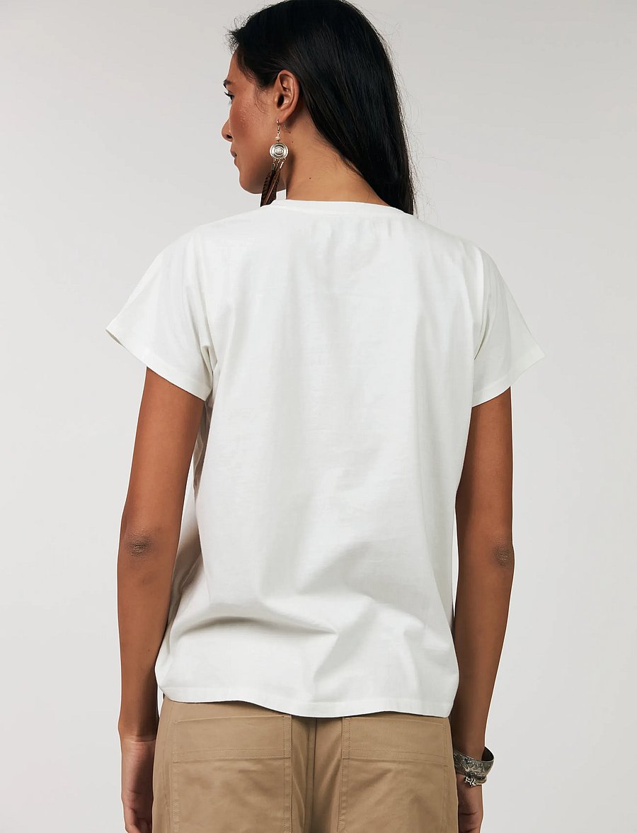 Lollys Laundry - RomaLL Peacock Tee SS - t-shirts - white - 3