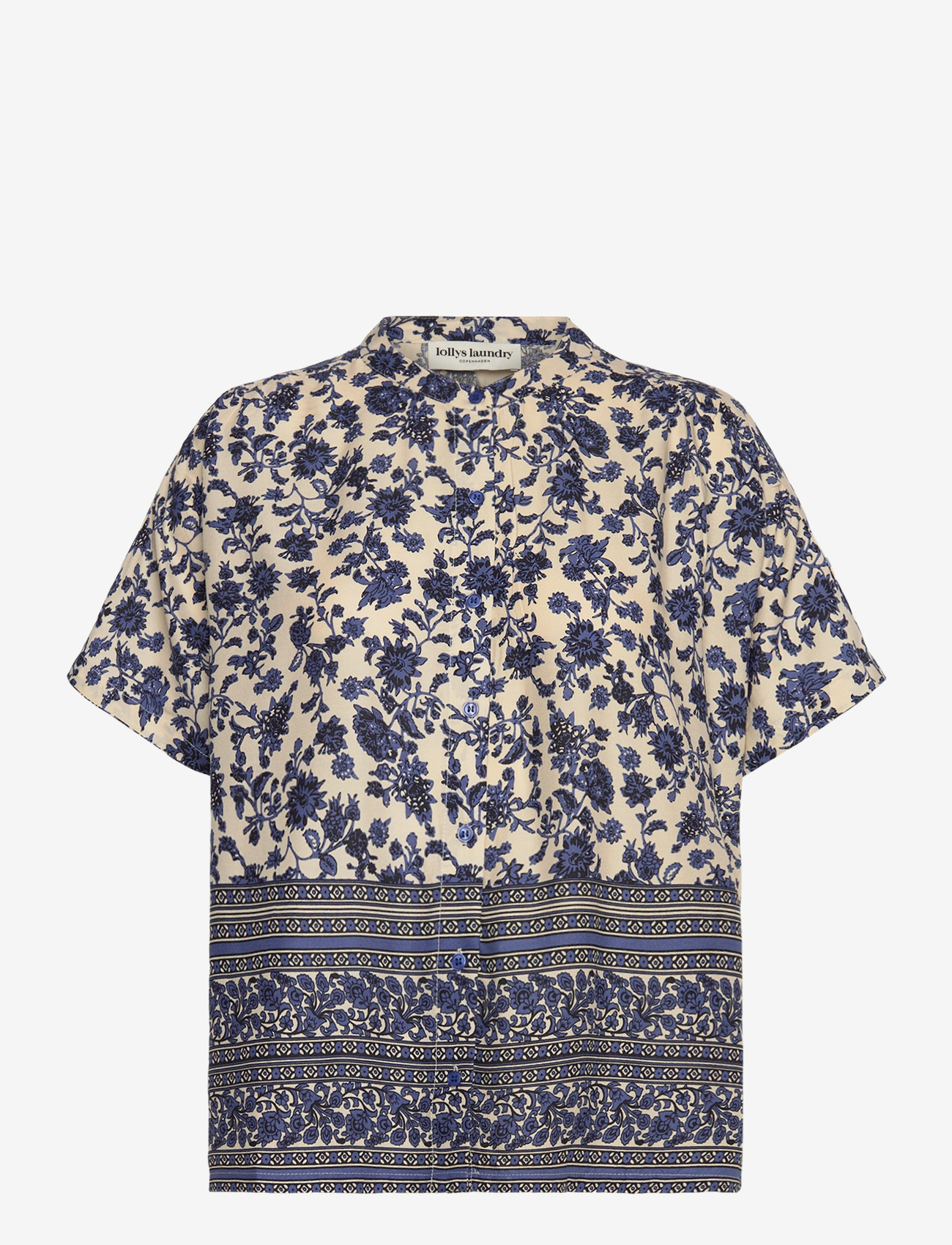 Lollys Laundry - MyaLL Shirt SS - kortärmade skjortor - blue - 1