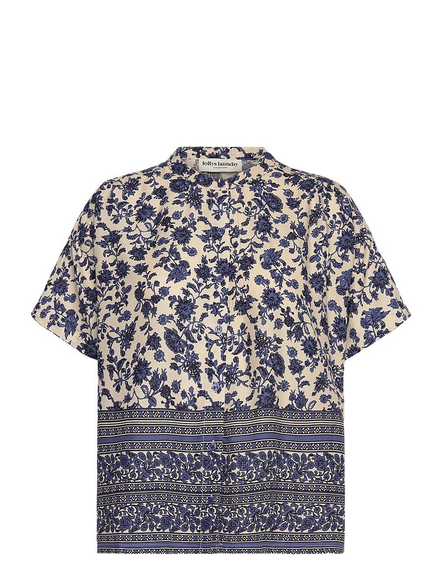 Lollys Laundry - MyaLL Shirt SS - kurzärmlige hemden - blue - 1