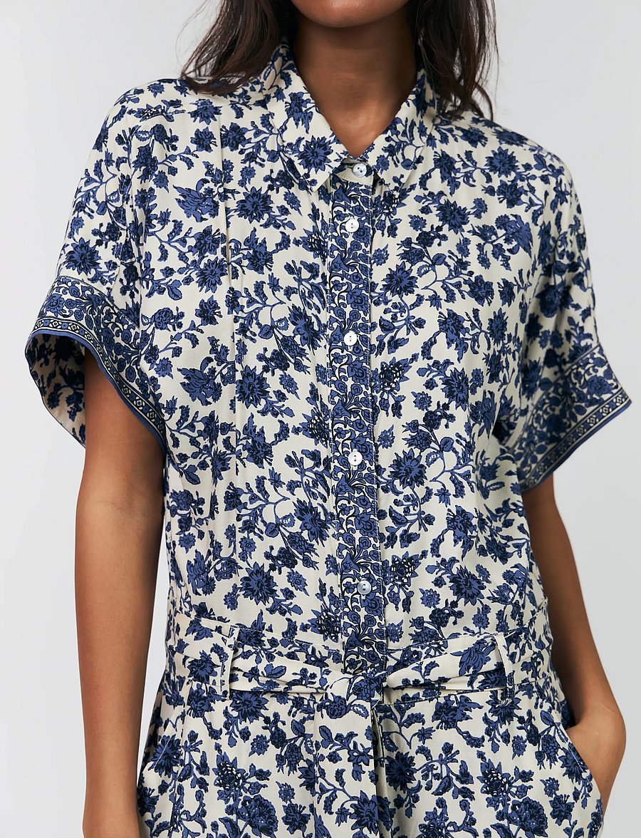 Lollys Laundry - MyaLL Shirt SS - kurzärmlige hemden - blue - 0