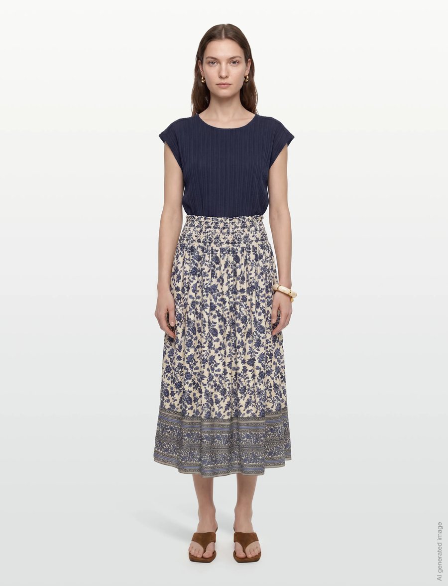 Lollys Laundry - MyraLL Maxi Skirt - lange rokken - blue - 0