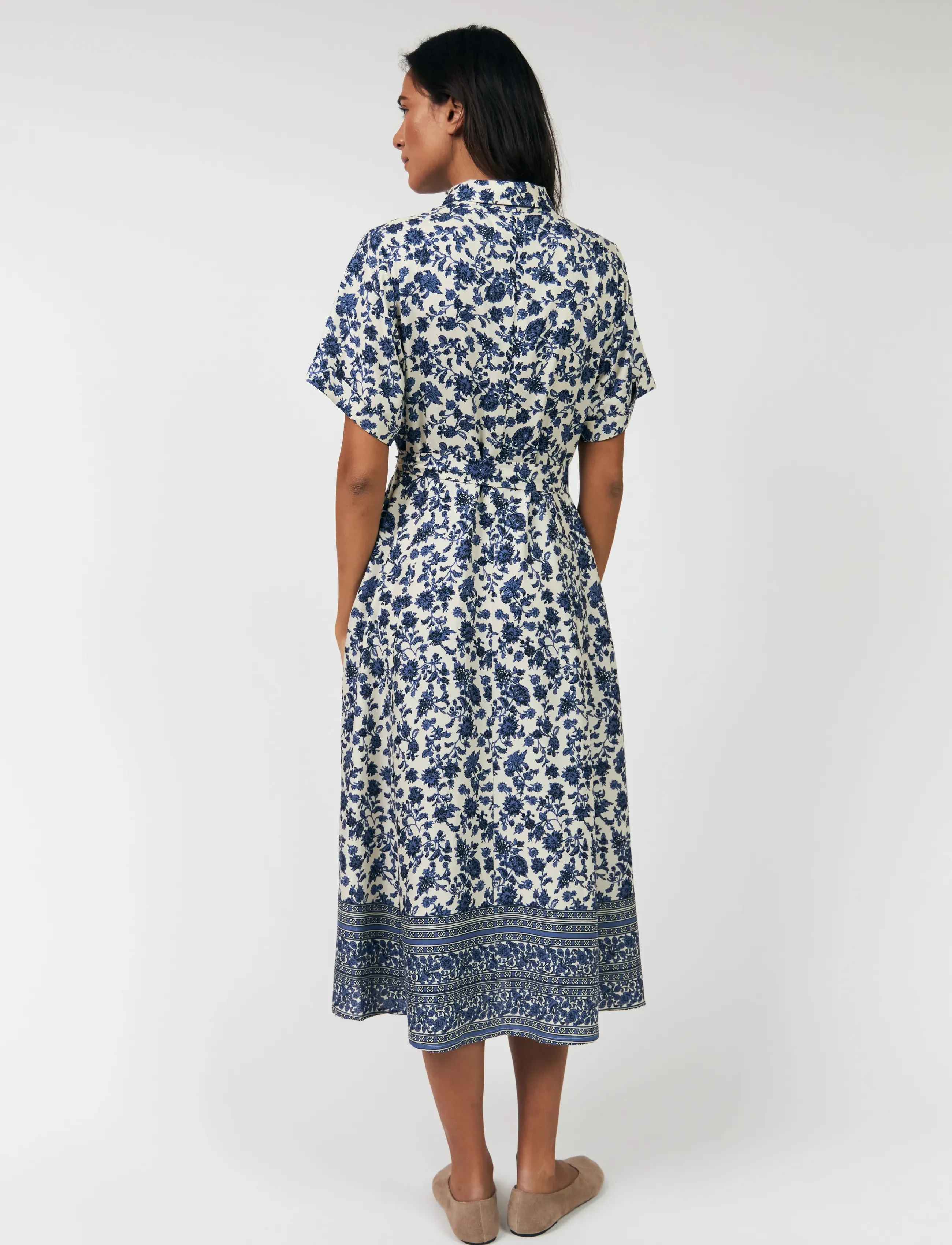 Lollys Laundry - BlakeLL Midi Dress SS - hemdkleider - blue - 3
