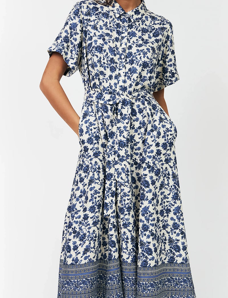 Lollys Laundry - BlakeLL Midi Dress SS - hemdkleider - blue - 4