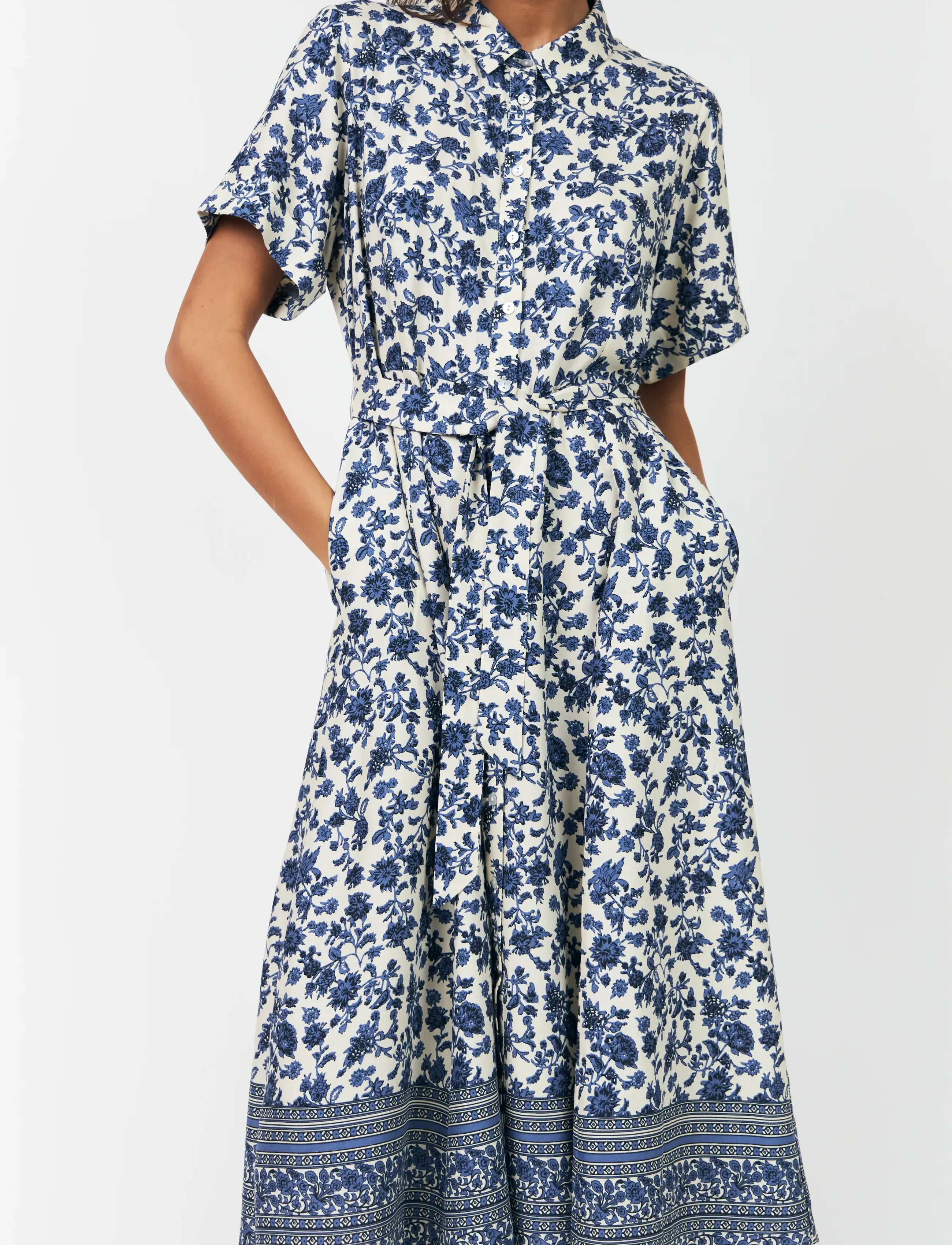 Lollys Laundry - BlakeLL Midi Dress SS - hemdkleider - blue - 4