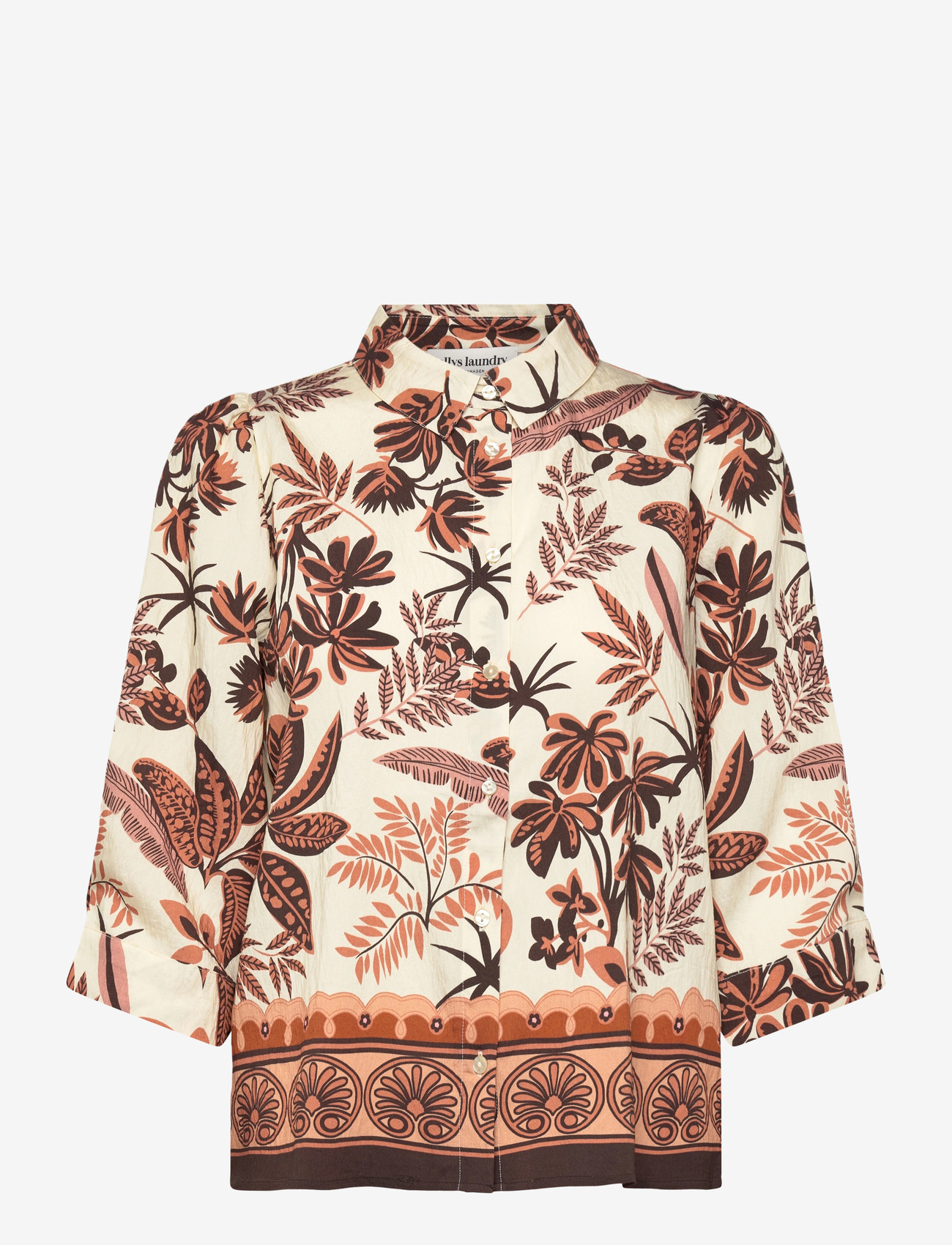 Lollys Laundry - BonoLL Shirt SS - kurzärmlige hemden - creme - 0