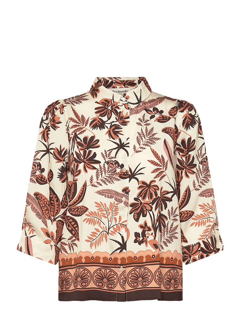 Lollys Laundry - BonoLL Shirt SS - kurzärmlige hemden - creme - 0