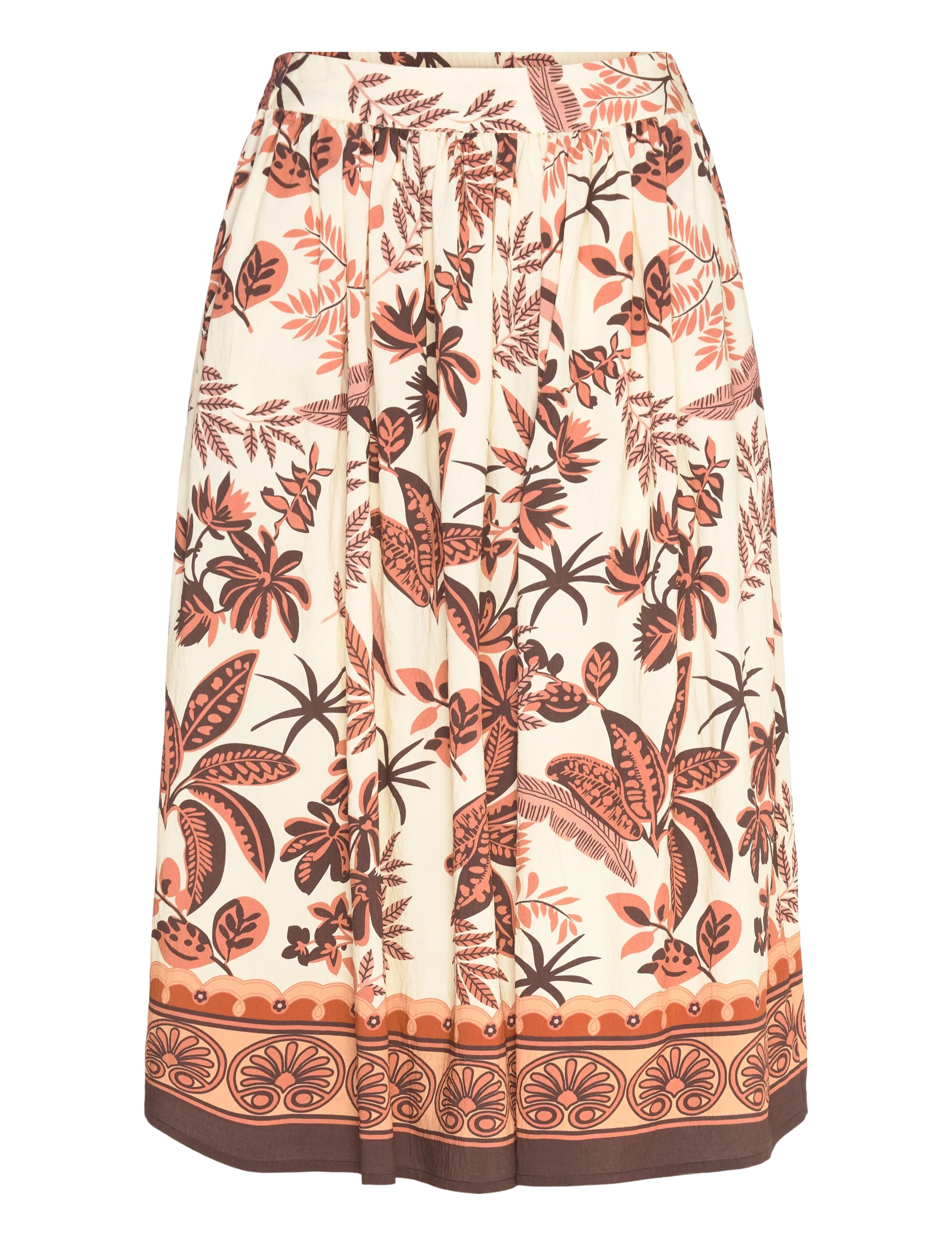 Lollys Laundry EllaLL Midi Skirt - Tøj - CREME / brown