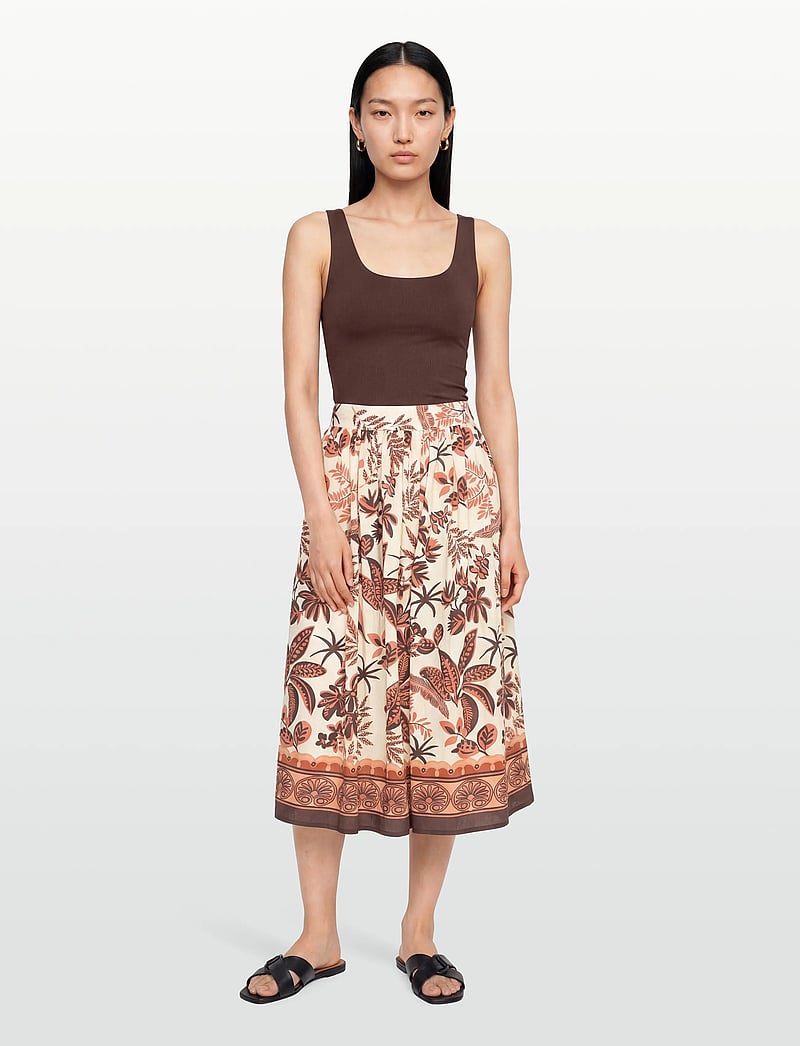 Lollys Laundry - EllaLL Midi Skirt - midi nederdele - creme - 0