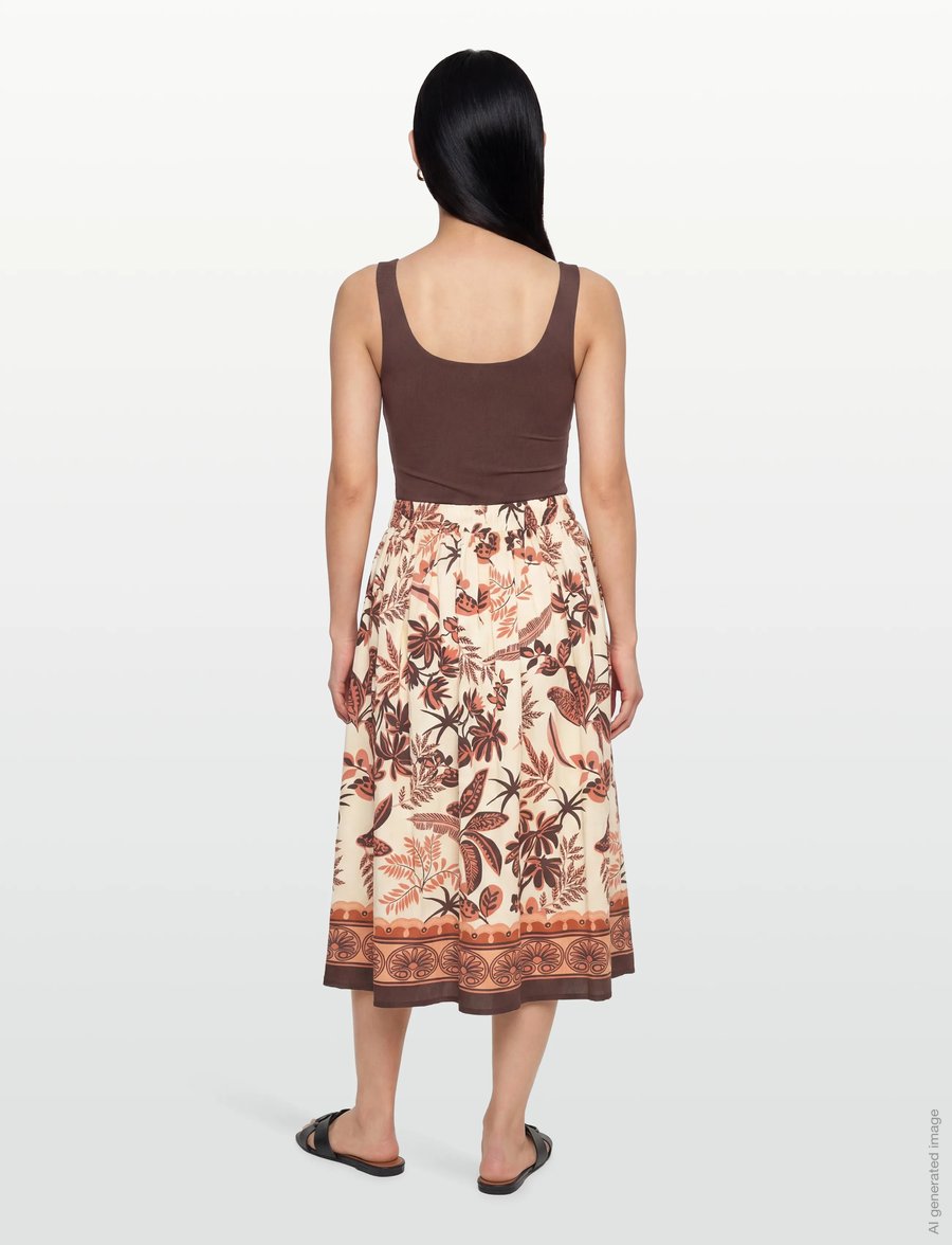 Lollys Laundry - EllaLL Midi Skirt - midi-röcke - creme - 4
