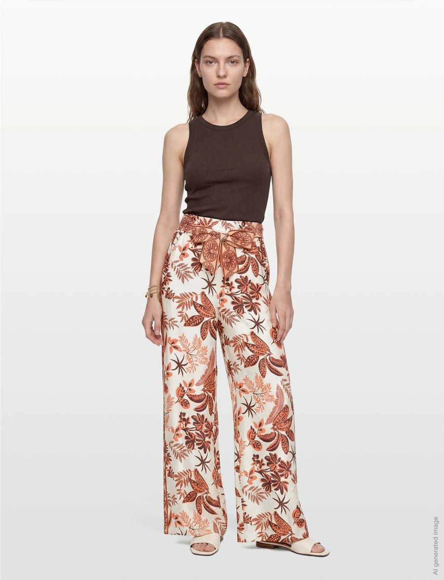 Lollys Laundry - VickyLL Pants - bukser med brede ben - creme - 0
