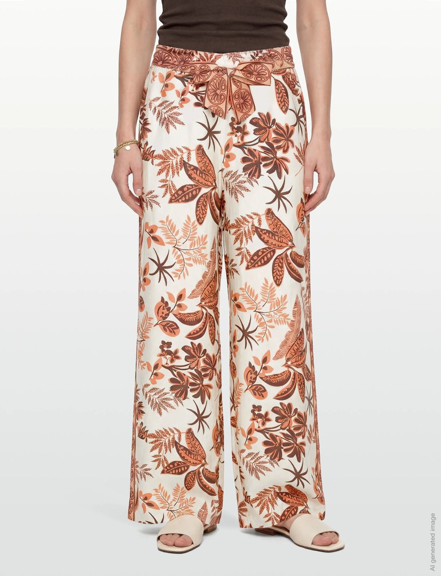 Lollys Laundry - VickyLL Pants - bukser med brede ben - creme - 3