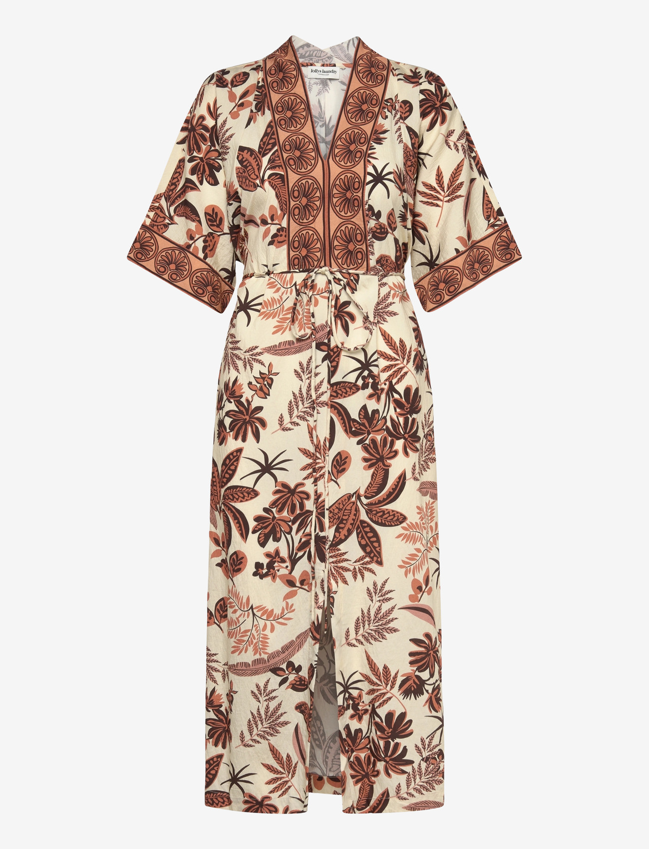 Lollys Laundry - JemimaLL Maxi Dress 3/4 - summer dresses - creme - 0