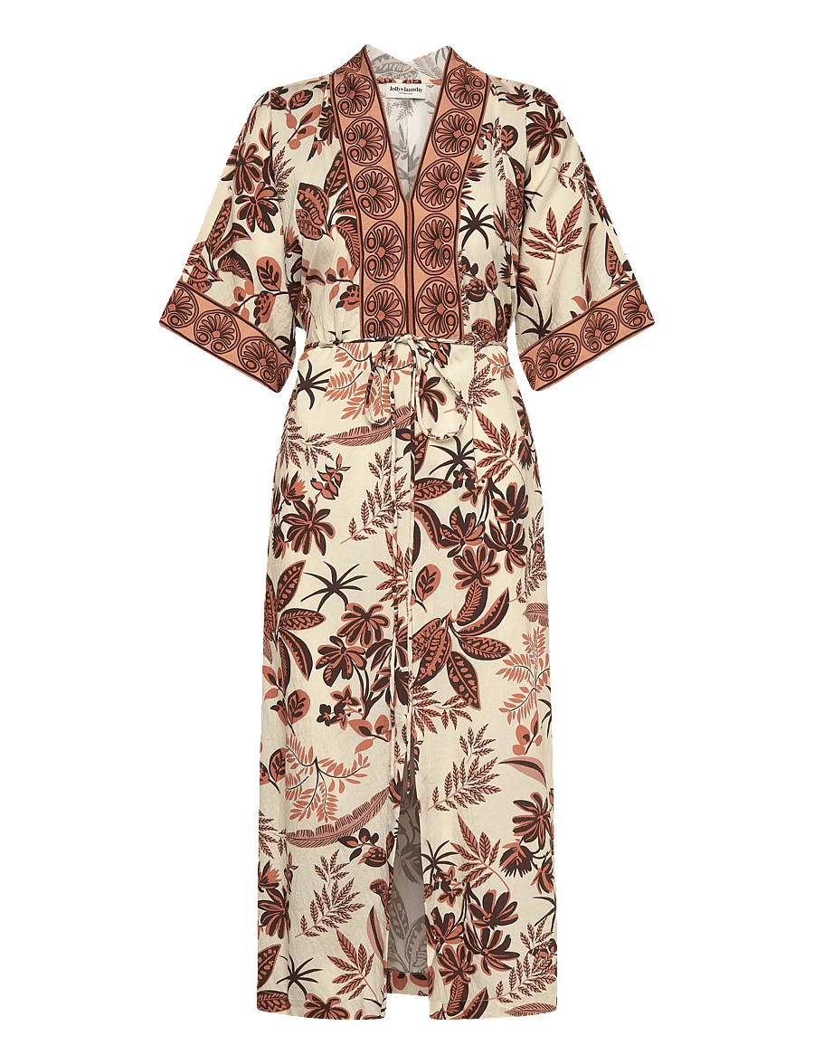 Lollys Laundry - JemimaLL Maxi Dress 3/4 - suvekleidid - creme - 1