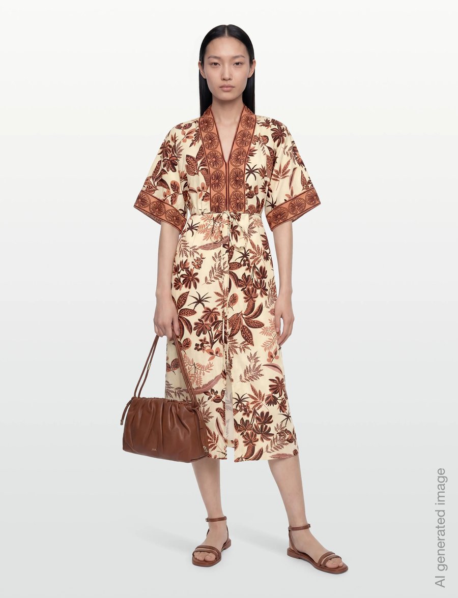 Lollys Laundry - JemimaLL Maxi Dress 3/4 - suvekleidid - creme - 0