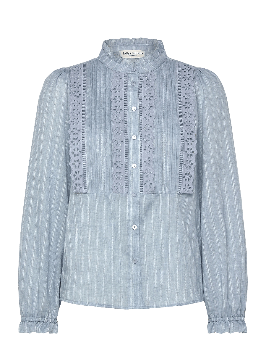 Lollys Laundry - ArielLL Shirt LS - langärmelige blusen - light blue - 1