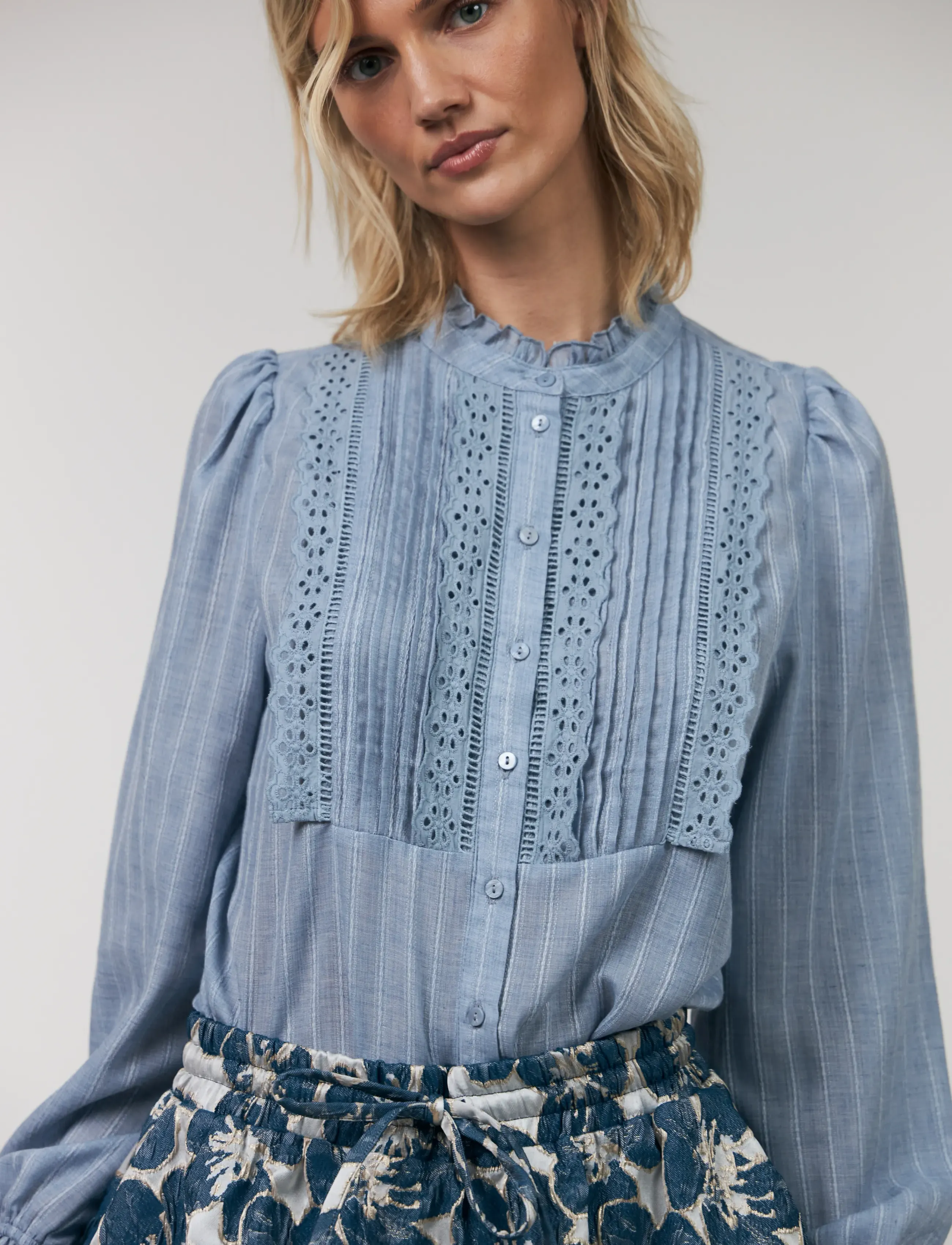 Lollys Laundry Arielll Shirt Ls, XS, Blue, Bluser > Langærmede, Dame