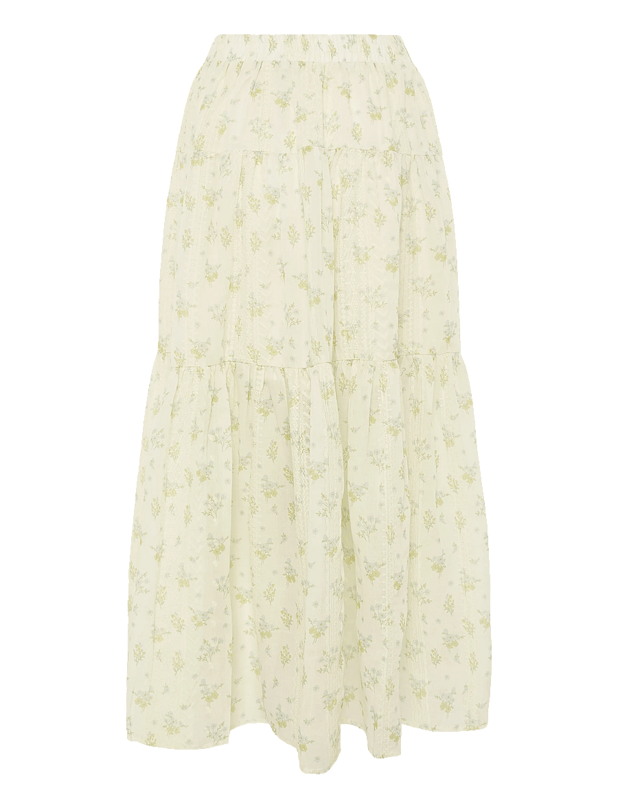 Lollys Laundry - SunsetLL Maxi Skirt - 02 creme - 1