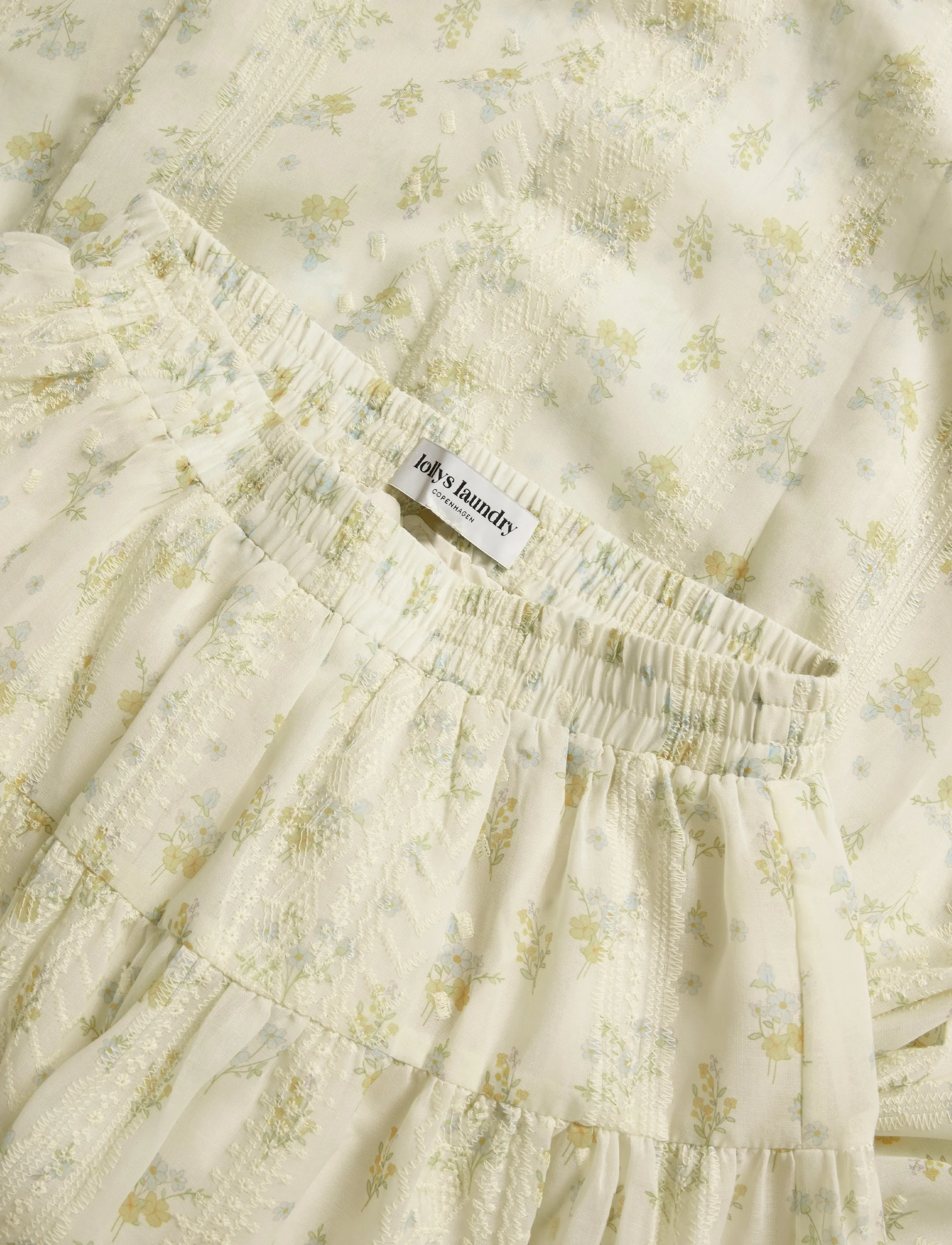 Lollys Laundry - SunsetLL Maxi Skirt - 02 creme - 2