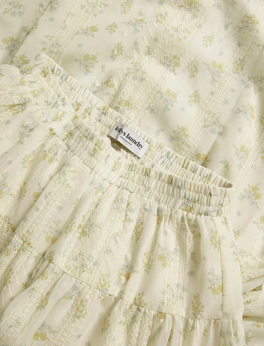 Lollys Laundry - SunsetLL Maxi Skirt - 02 creme - 2