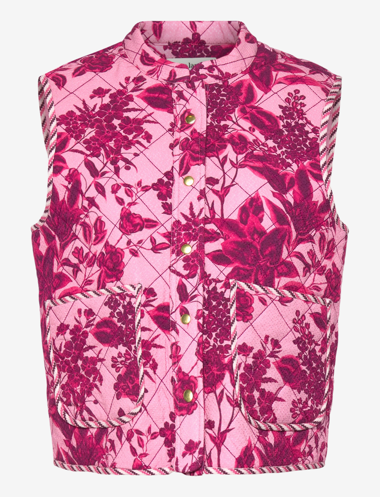 Lollys Laundry - CairoLL Quilted Vest - frühlingsjacken - pink - 1