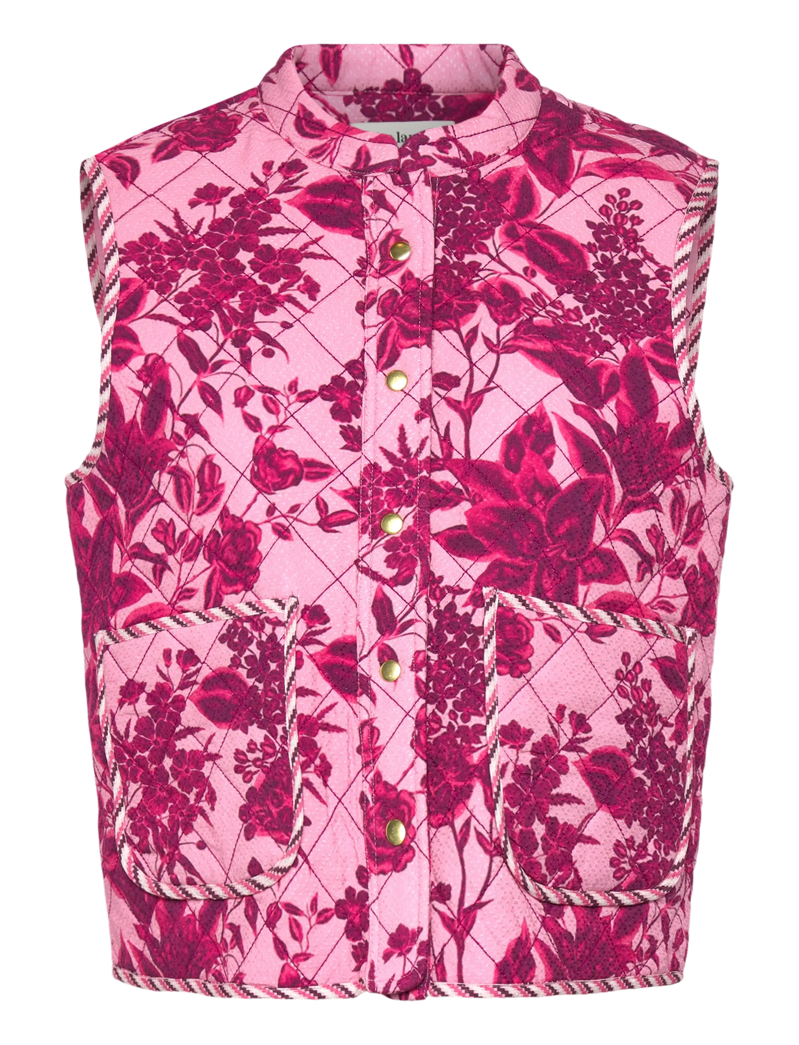 Lollys Laundry CairoLL Quilted Vest - Vests - PINK / pink/rose