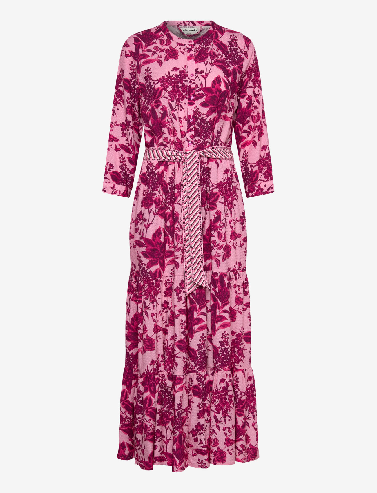 Lollys Laundry - NeeLL Maxi Dress 3/4 - sommerkjoler - pink - 1