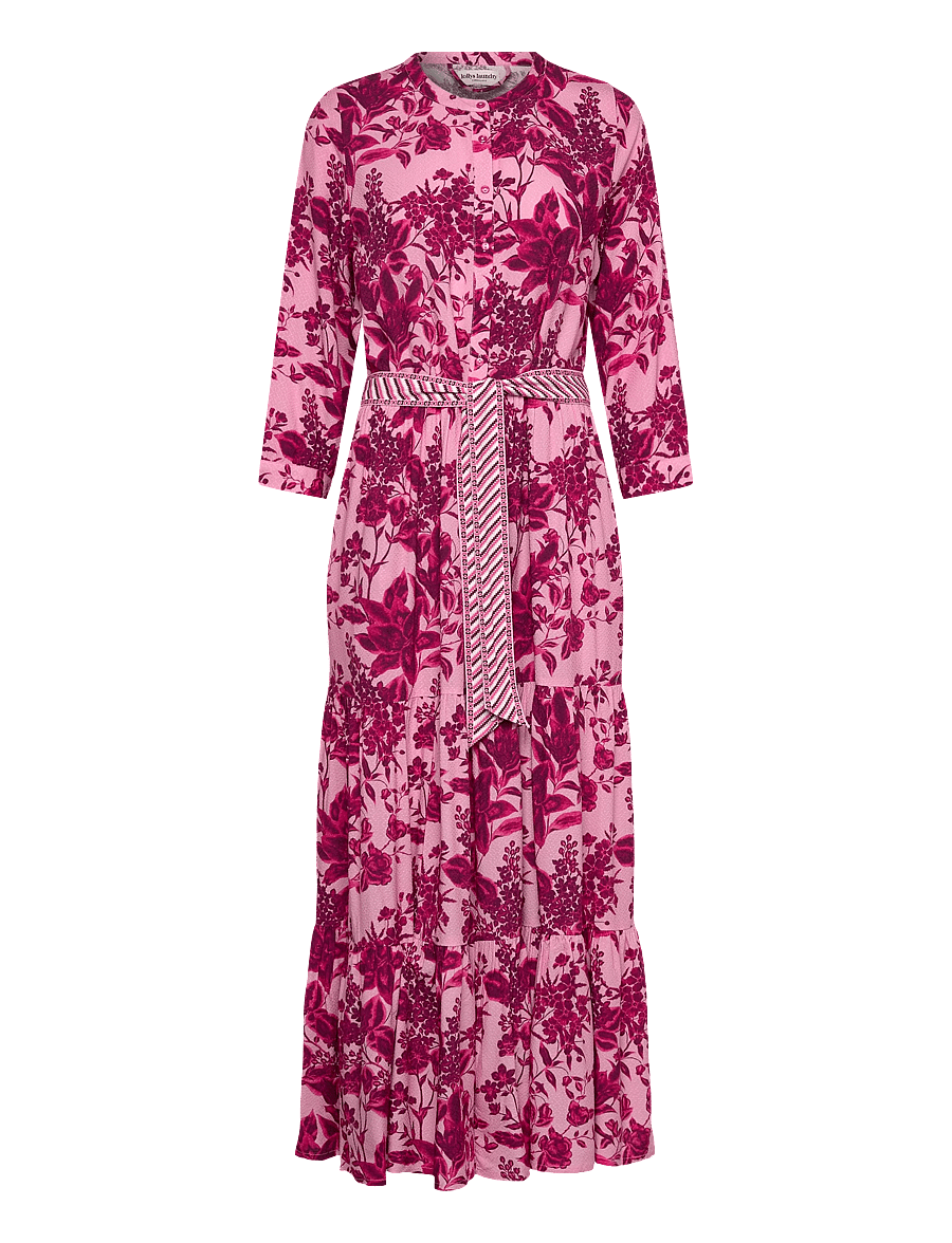 Lollys Laundry - NeeLL Maxi Dress 3/4 - sommerkleider - pink - 1