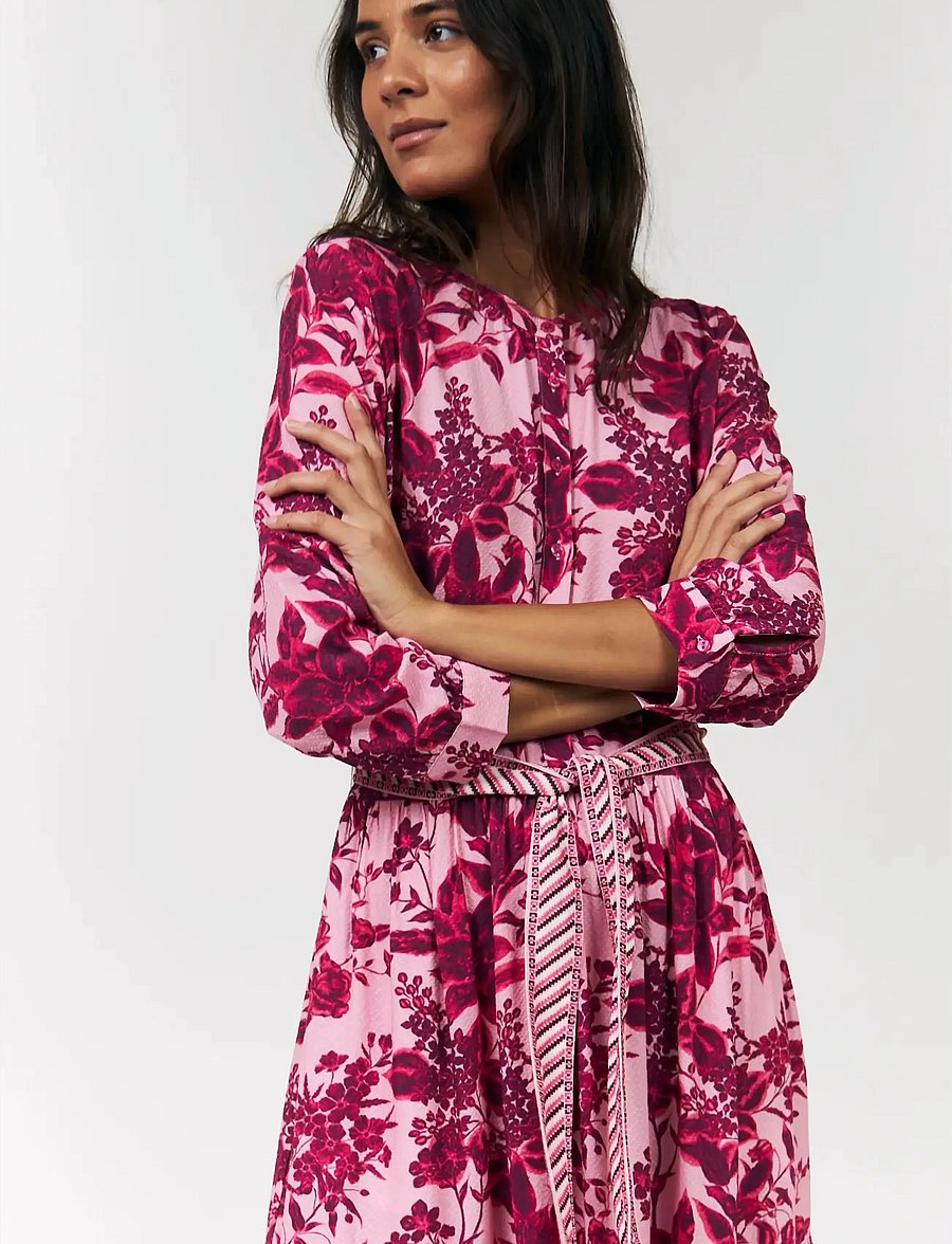 Lollys Laundry - NeeLL Maxi Dress 3/4 - sommerkleider - pink - 4