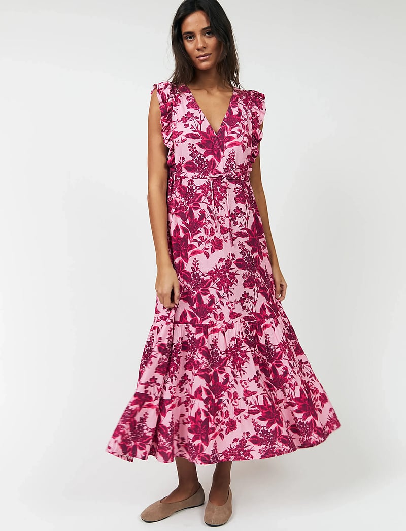 Lollys Laundry - SamoLL Midi Dress SL - midiklänningar - 51 pink - 0