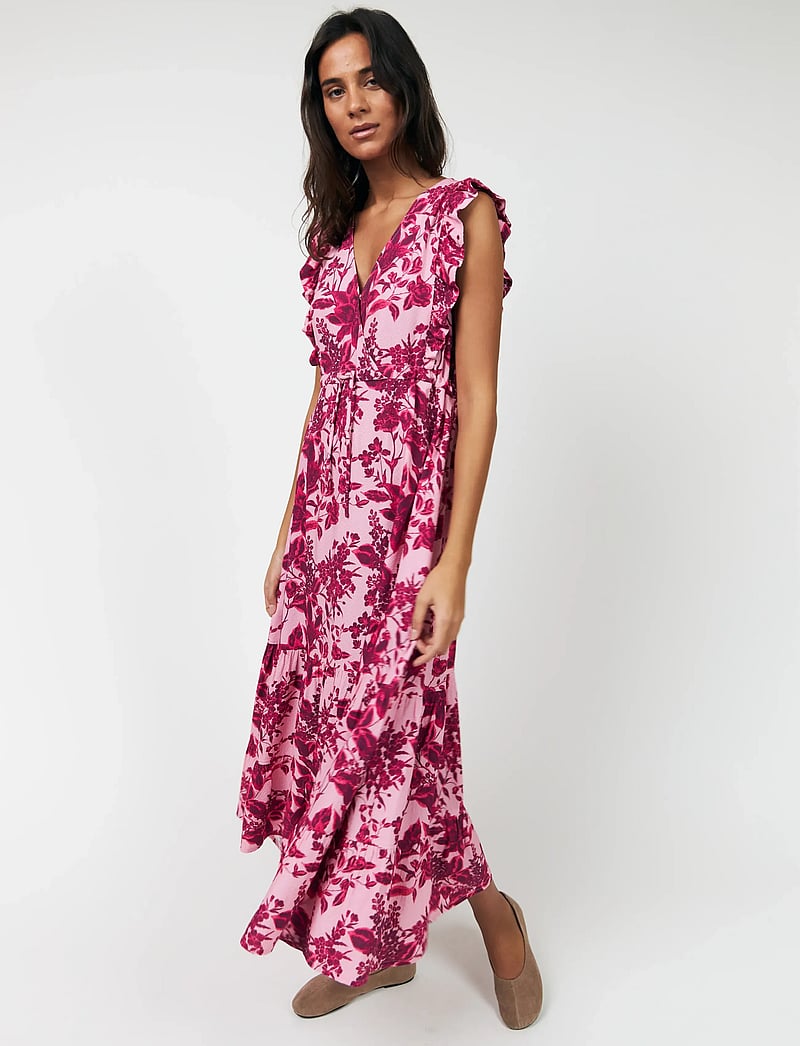 Lollys Laundry - SamoLL Midi Dress SL - midiklänningar - 51 pink - 4