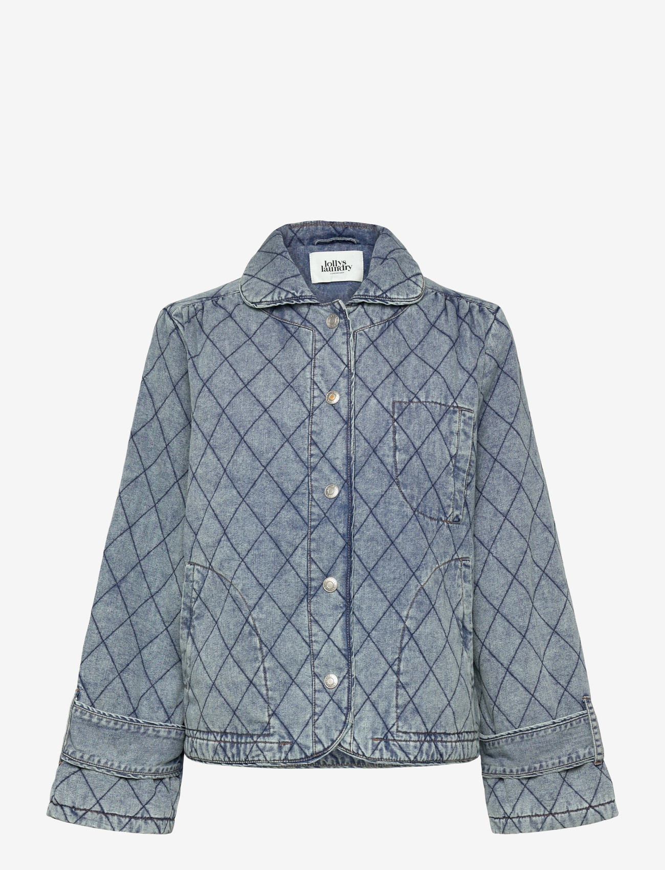 Lollys Laundry - ViolaLL Quilted Jacket LS - kevadjoped - washed denim - 1