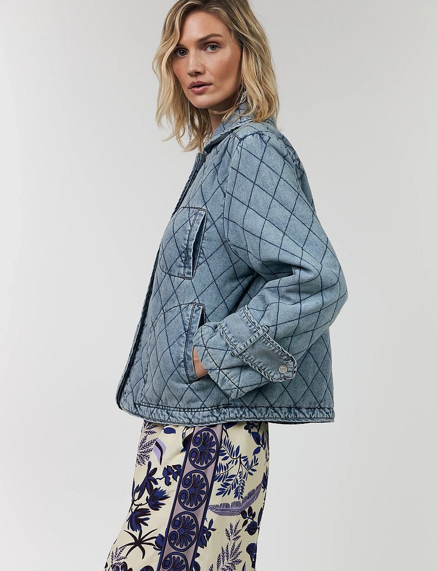 Lollys Laundry - ViolaLL Quilted Jacket LS - pavasara jakas - washed denim - 4