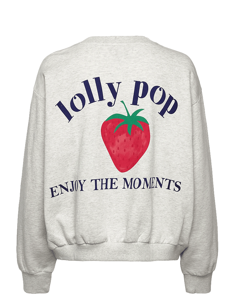 Lollys Laundry - SydneyLL Strawberry Sweatshirt LS - modetrends - light grey melange - 2