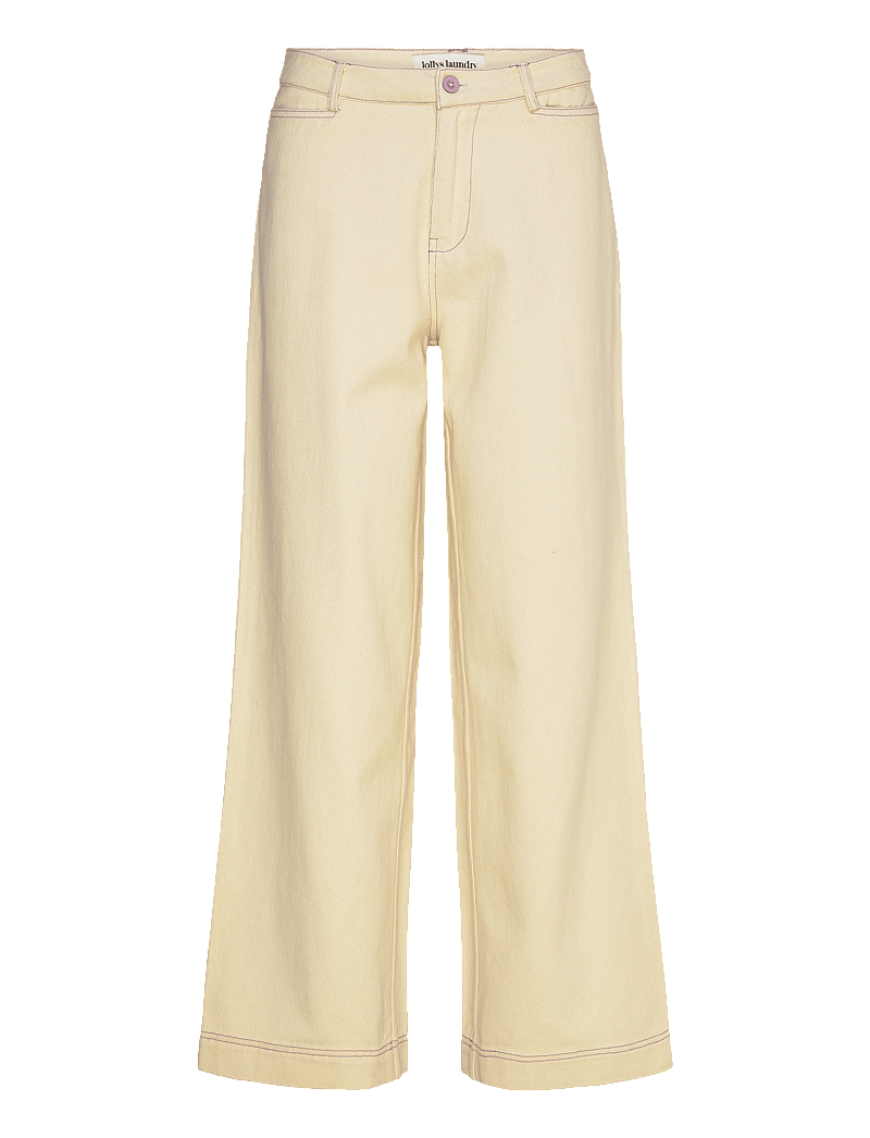 Lollys Laundry - FloridaLL Pants - laia säärega teksad - creme - 1