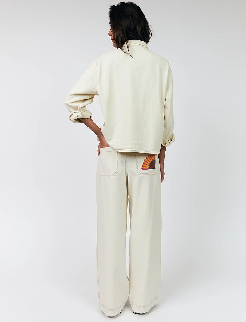 Lollys Laundry - FloridaLL Pants - laia säärega teksad - creme - 3