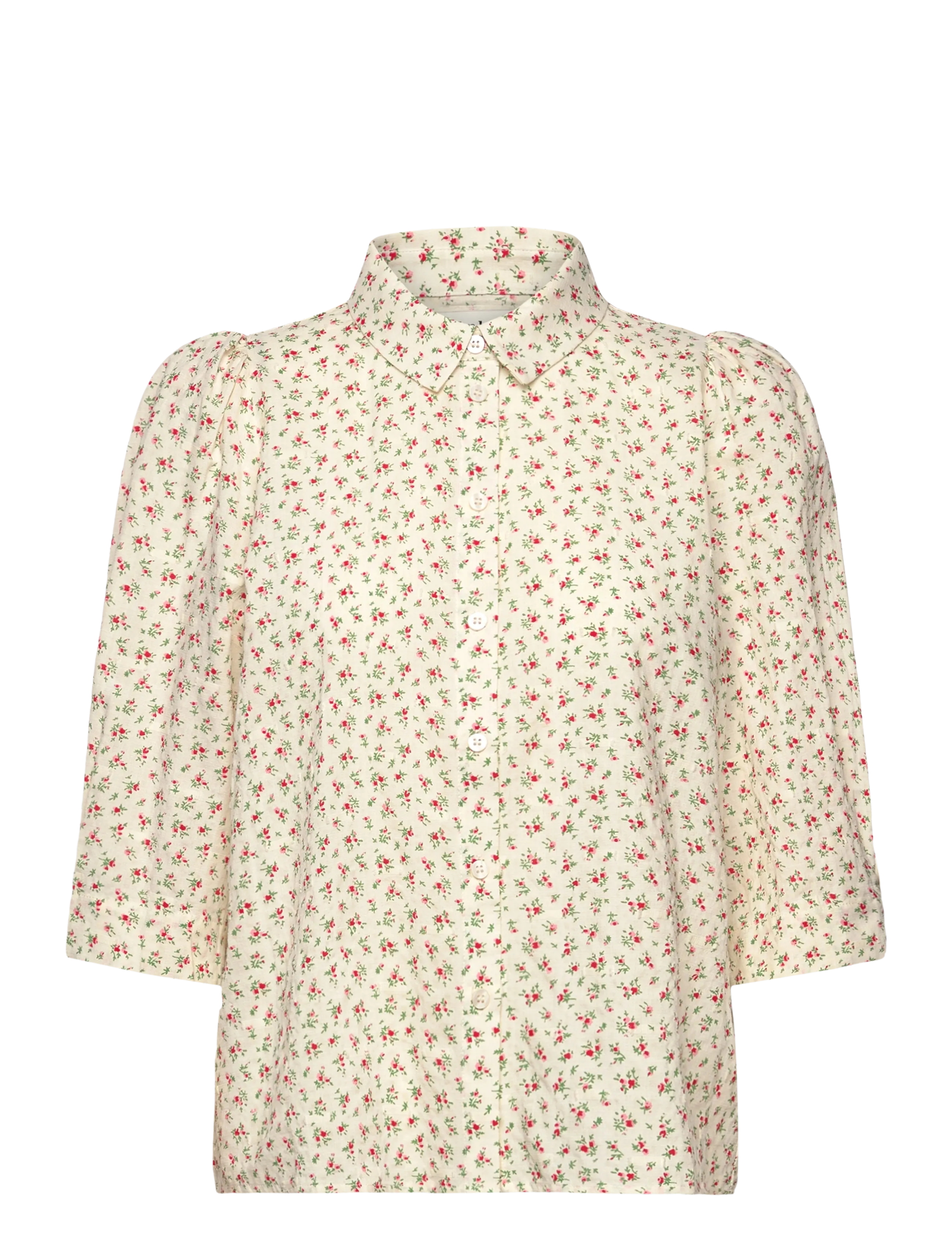Lollys Laundry BonoLL Shirt SS - Särgid - RED / cream