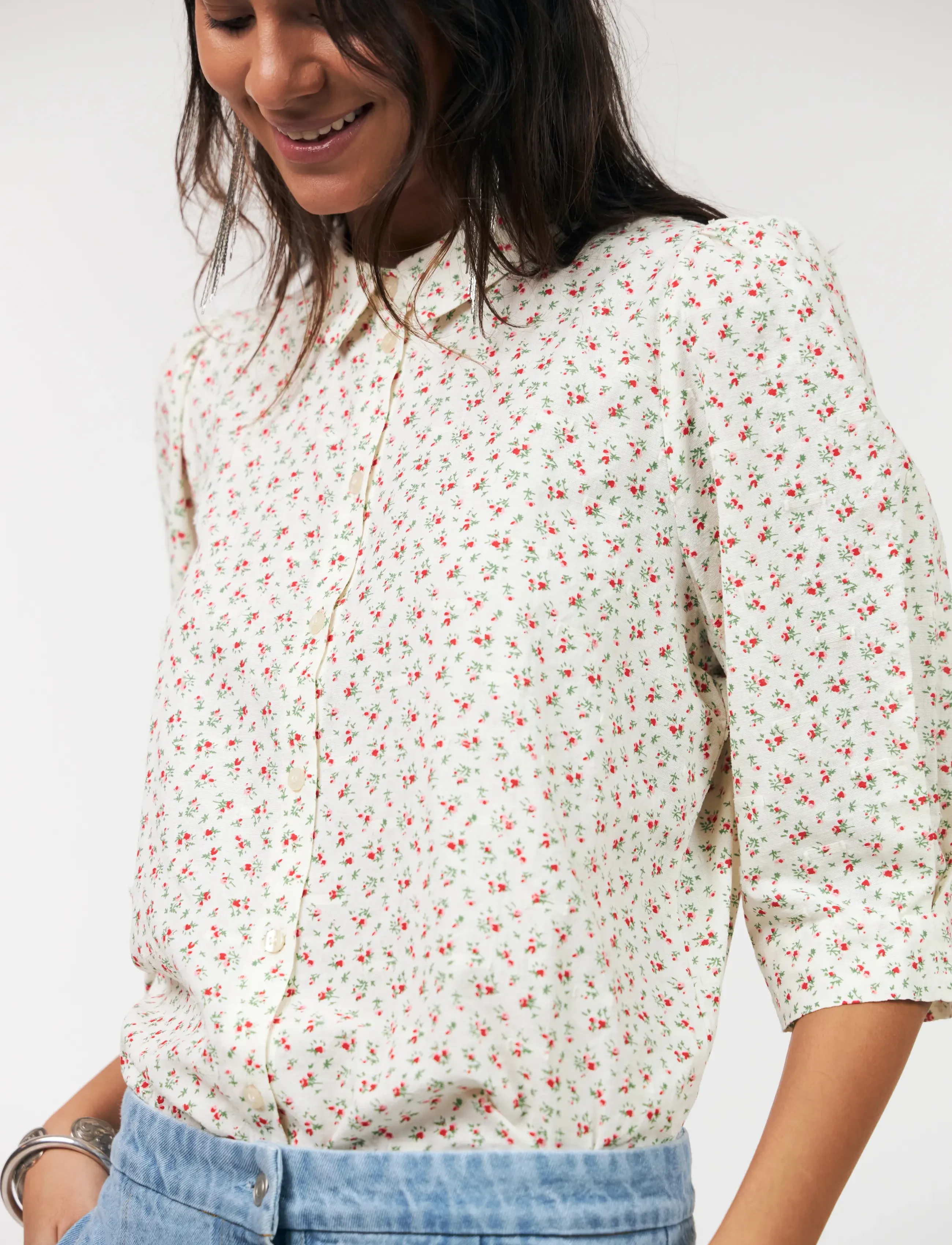 Lollys Laundry - BonoLL Shirt SS - kortärmade skjortor - red - 4